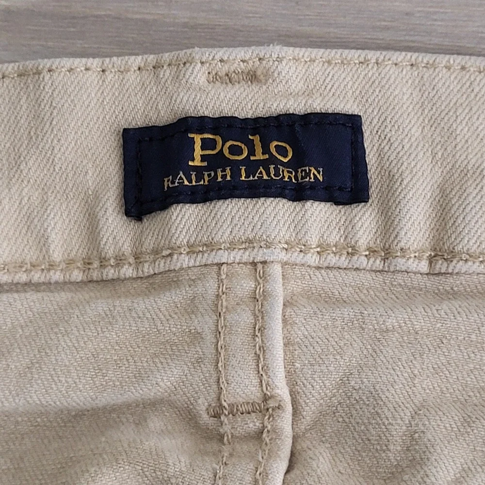 Polo Ralph Lauren Varick Slim Straight Pants Mens 38x30 Tan Khaki Chinos Stretch